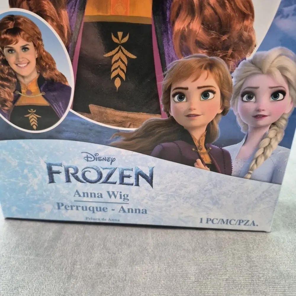 Kids Official Disney Princess Anna Wig for Girls Frozen Fancy Dress Costume O/S - Picture 2 of 6